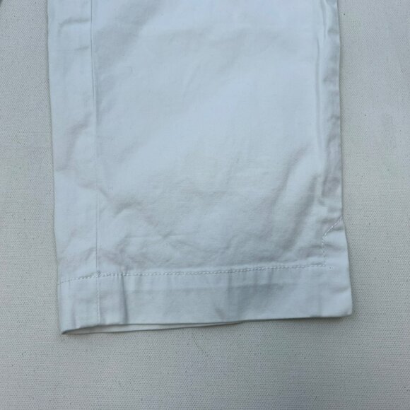Talbots Perfect Skimmer Cropped Pants White Womens Size 4 Pockets - Picture 4 of 9